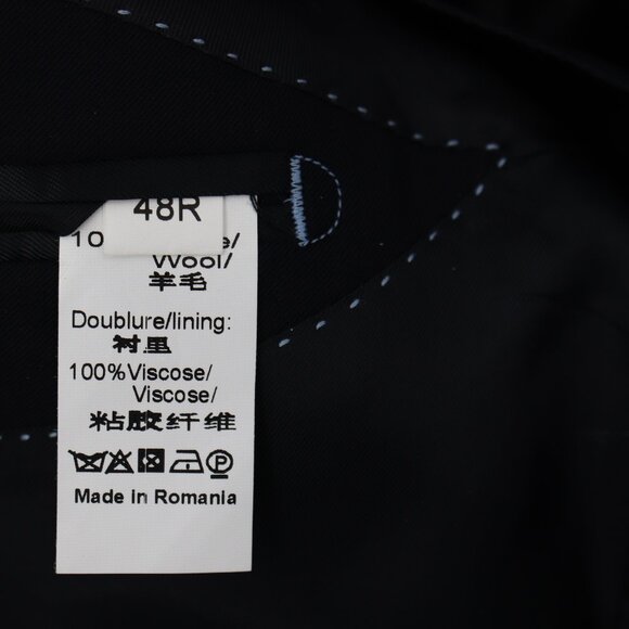 Cartier Sport Coat Mens 38R Wool Single Breasted Two Button Blazer Navy Blue - Picture 11 of 11